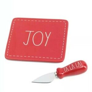 Rae Dunn LL JOY / FA LA LA Cheese board Set 2019 Release